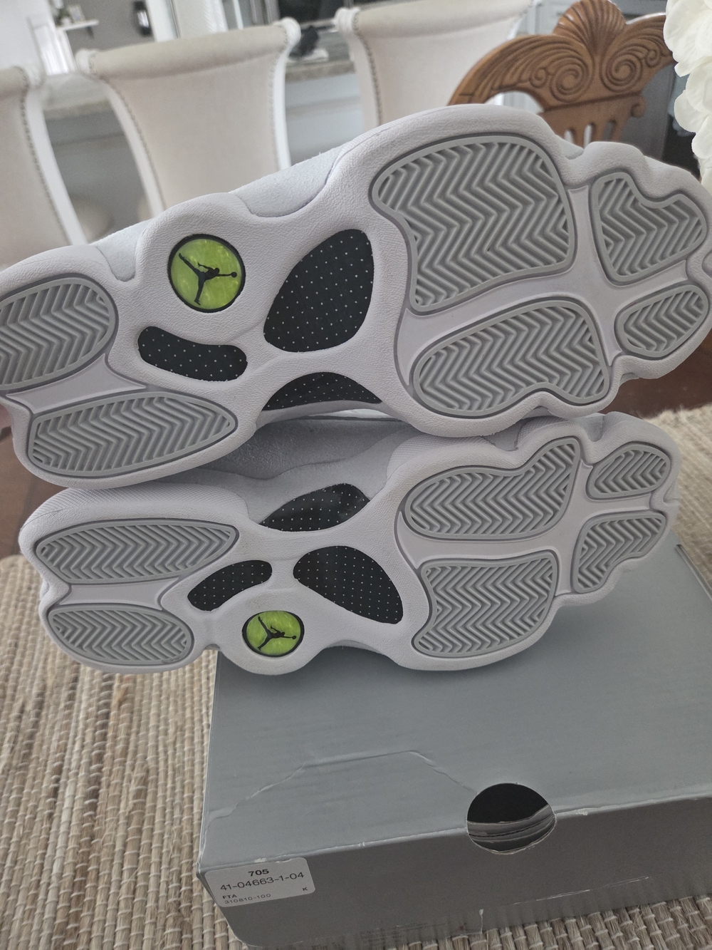 Air Jordan 13 Retro Low Men’s Basketball Shoes — White/Grey SIZE 8 - Picture 6 of 6